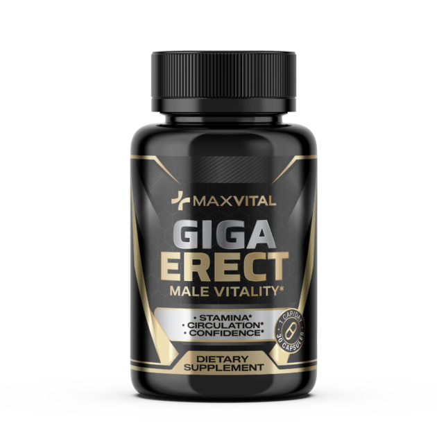 MaxVital Giga Erect male vitality supplement bottle