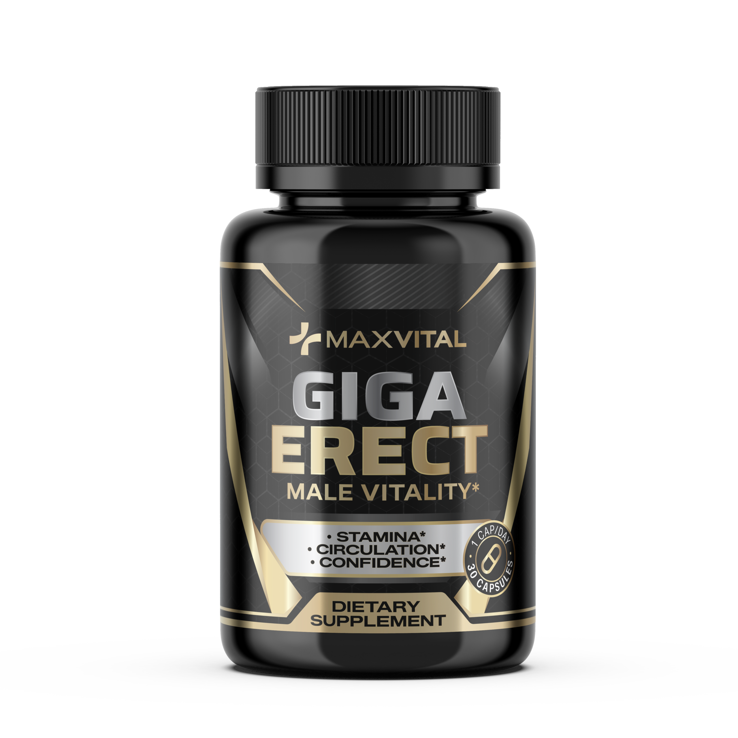 MaxVital Giga Erect male vitality supplement bottle